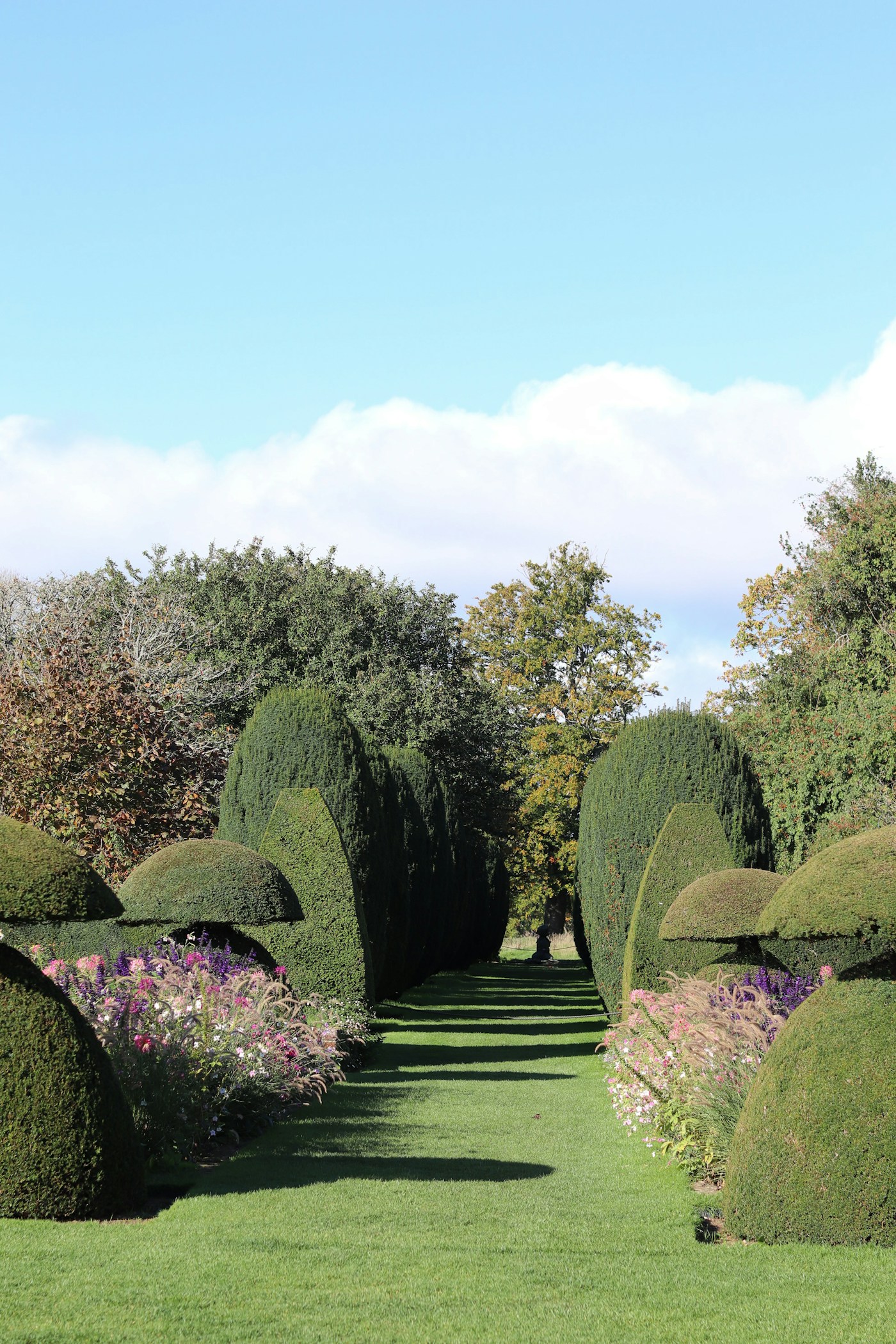 Garden photograph within a sample home page layout